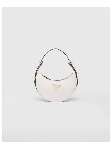 Arqué Leather Mini Shoulder Bag White - PRADA - BALAAN 1