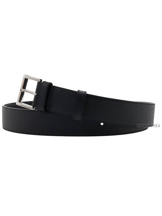 Saffiano Leather Belt Black - PRADA - BALAAN 3