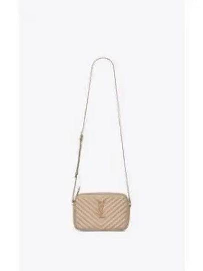 Lou Logo Quilting Cross Bag Beige - SAINT LAURENT - BALAAN 2