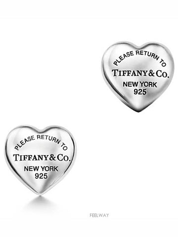 Tiffany Return to Full Heart Earrings Sterling Silver - TIFFANY & CO. - BALAAN 1