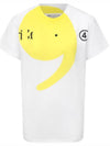 Women's Comma Print Short Sleeve T-Shirt White - MAISON MARGIELA - BALAAN.