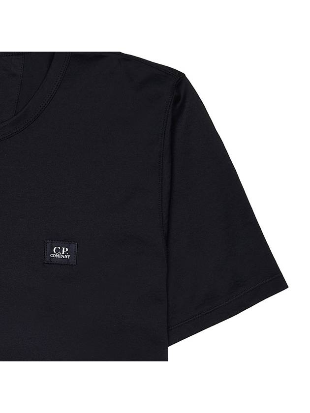 Logo Patch Short Sleeve T-Shirt Black - CP COMPANY - BALAAN 7