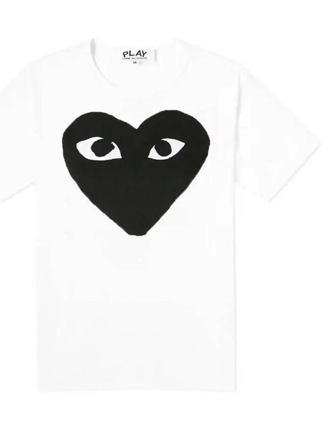 24SS Women's Black Heart T-Shirt White AZ T069 051 1 Other 271128 1005225 - COMME DES GARCONS - BALAAN 1