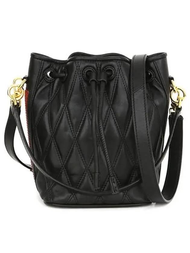 Donae Leather Bucket Bag Black - BALLY - BALAAN 2