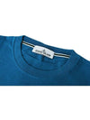 Stamp One Print Short Sleeve T-Shirt Blue - STONE ISLAND - BALAAN 4