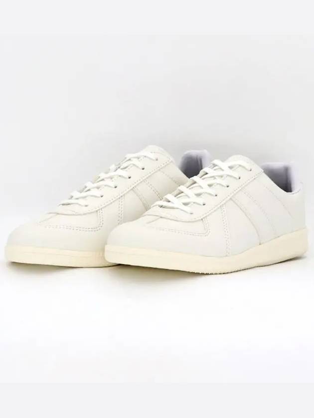 Artificial Leather German Army Low Top Sneakers All White - SUPENER - BALAAN 4