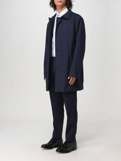 Waterproof Wool Blend Single Coat Blue - HUGO BOSS - BALAAN 2