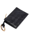 Zipper Key Pouch Card Wallet Black - BOTTEGA VENETA - BALAAN 4