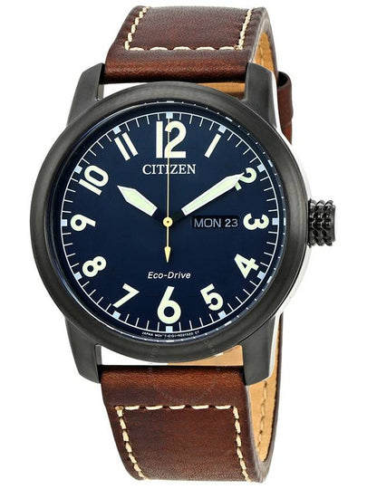 Citizen Chandler Eco-Drive Dark Blue Dial Brown Leather  Men's Watch BM8478-01L - CITIZEN - BALAAN 2