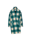 Gabriel Wool Checked Single Coat Green - ISABEL MARANT - BALAAN 1