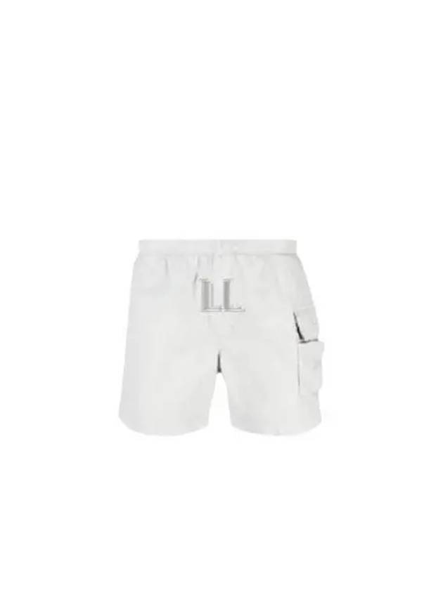 Flat Nylon Logo Patch Utility Swim Shorts Grey - CP COMPANY - BALAAN 2