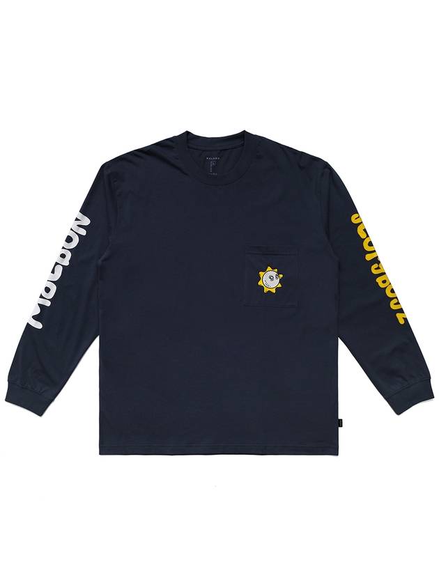 MALBON x GLO GANG Glo Long Sleeve T-Shirt NAVY M3113LRL01NVY - MALBON GOLF - BALAAN 2