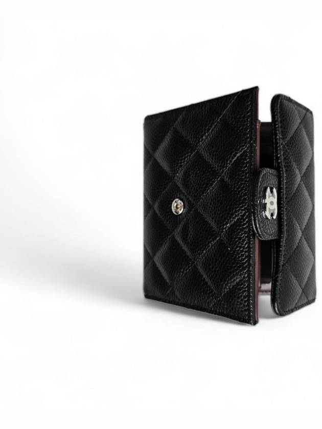 Classic half wallet black quilted silver AP0231 - CHANEL - BALAAN 4