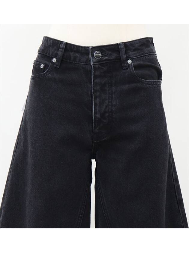 diagonal wide black and blue pants - GANNI - BALAAN 3