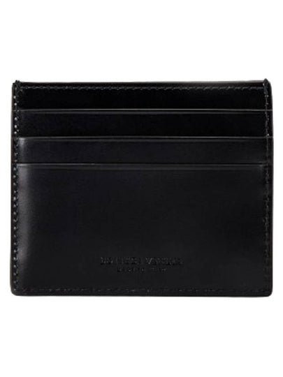 Intrecciato Spazzolato Card Holder Black - BOTTEGA VENETA - BALAAN 2