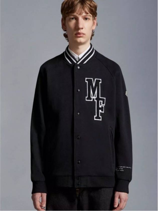 Fragment collab Varsity Fleece Cardigan Black - MONCLER - BALAAN 2