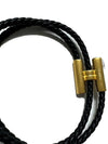 Tunis Tresse Gold Bracelet Noir - HERMES - BALAAN 4