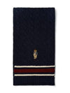 Bear Cable Knit Cricket Muffler Navy - POLO RALPH LAUREN - BALAAN 5