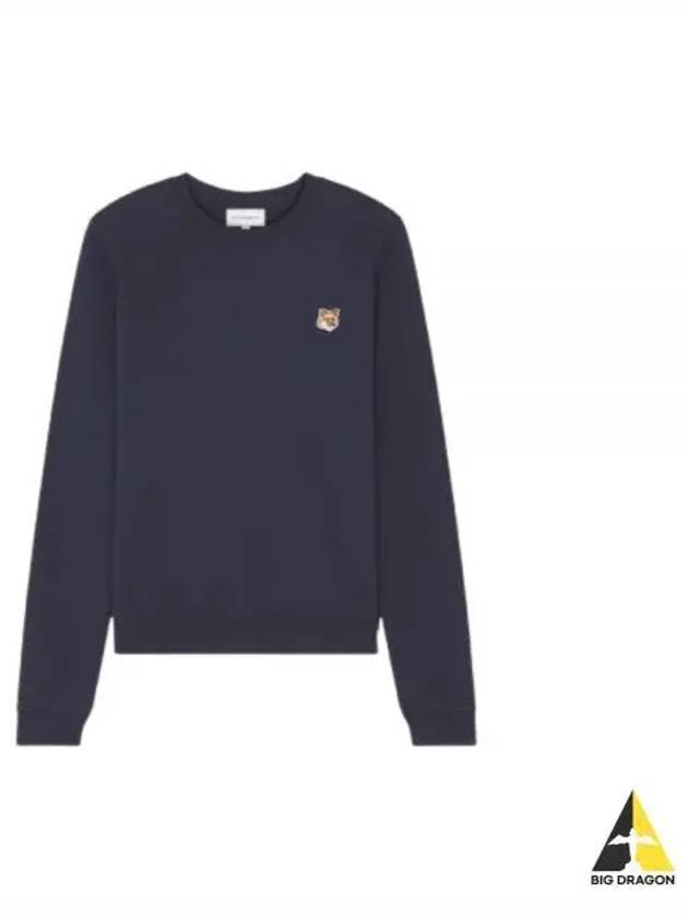 Fox Head Patch Regular Sweatshirt Ink Blue - MAISON KITSUNE - BALAAN 2