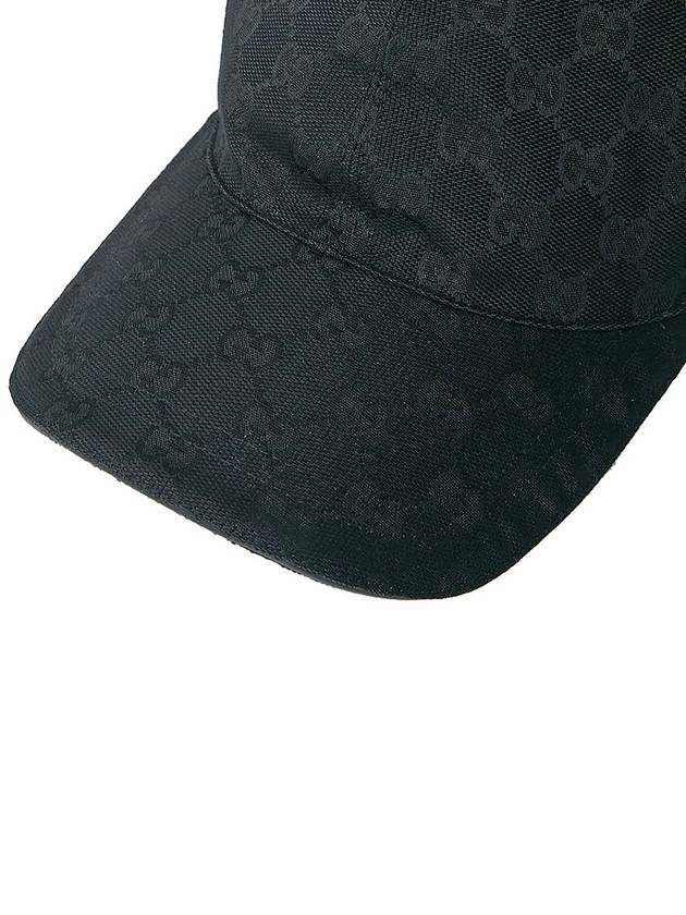 Original GG Web Supreme Canvas Baseball Ball Cap Black - GUCCI - BALAAN 7