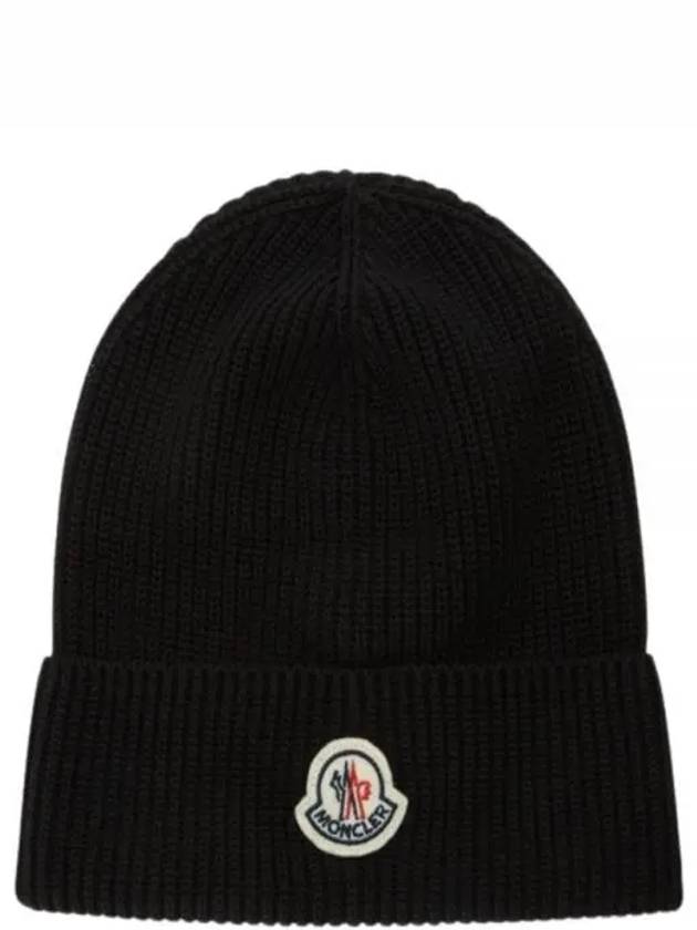 Cotton Beanie Black - MONCLER - BALAAN 2