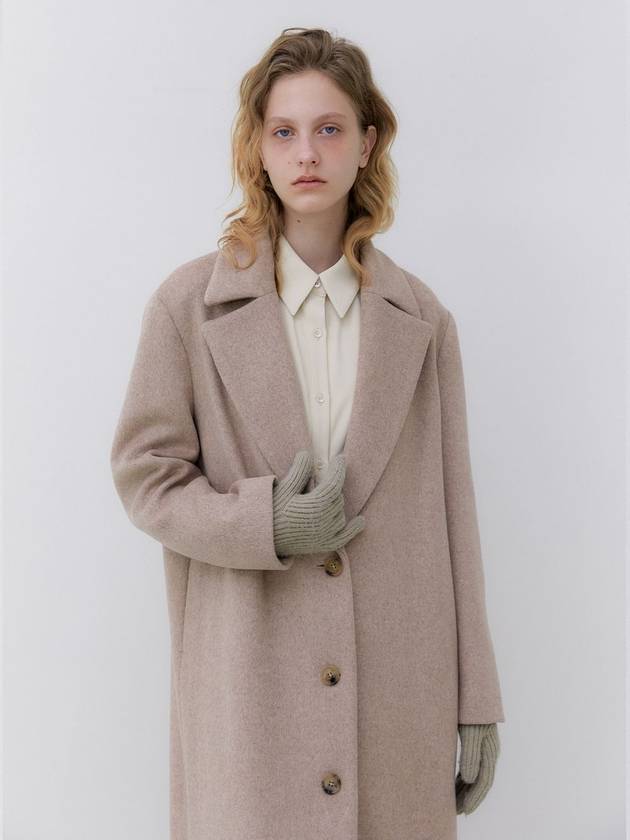 Rugner Chloe Wool Coat Mauve Pink - LUGNER - BALAAN 2