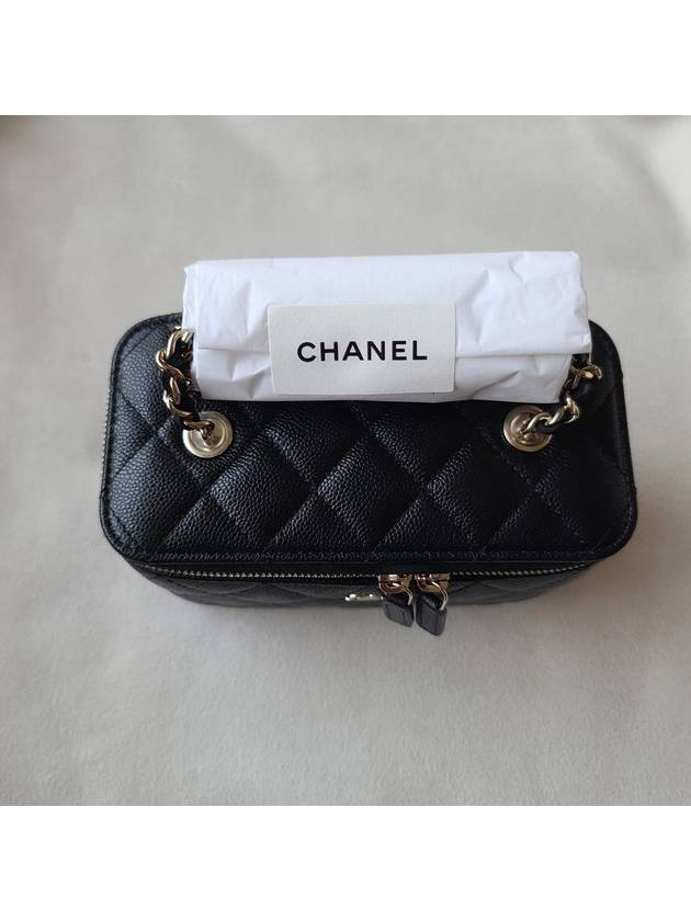 Classic Caviar Vanity Cross Bag Gold Plated Black - CHANEL - BALAAN 6