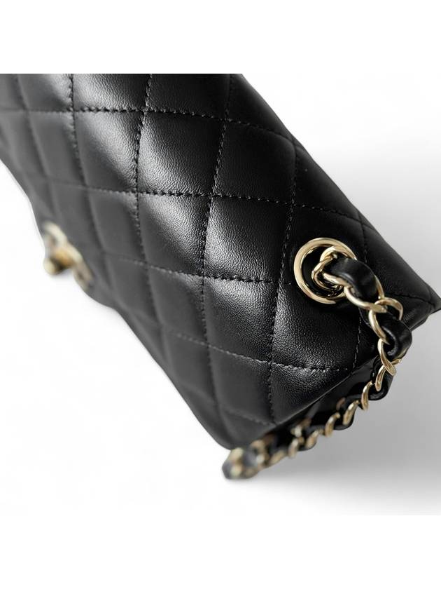 Classic Lambskin Gold Metal Flap Mini Shoulder Bag Black - CHANEL - BALAAN 5