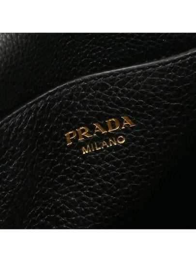 Logo Calfskin Cross Bag Black - PRADA - BALAAN 7