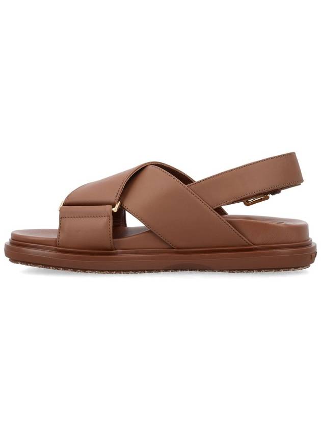 Fussbet Leather Sandals Brown - MARNI - BALAAN 4