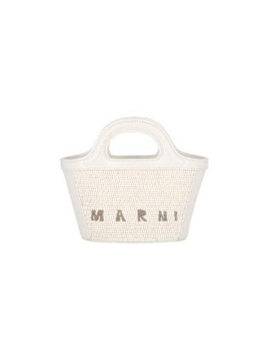 Rattan Micro Tropicalia Cross Bag White - MARNI - BALAAN 1