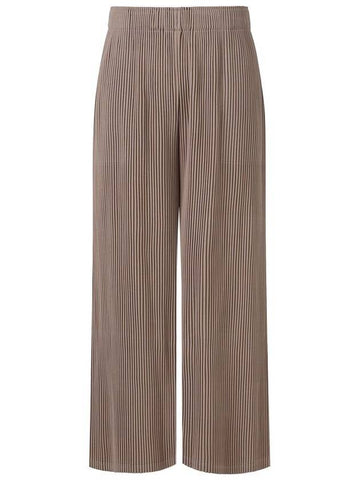 Women s waist wide pleated pants beige - MONPLISSE - BALAAN 1