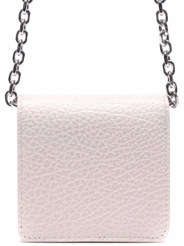 Embroidery Logo Chain Cald Wallet Light Grey - MAISON MARGIELA - BALAAN 5