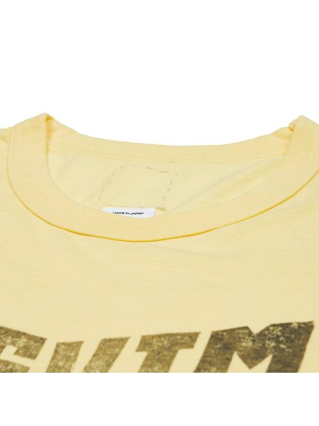 Men s Heritage Logo Print Short Sleeve T Shirt 0124105010028 YELLOW - VISVIM - BALAAN 4