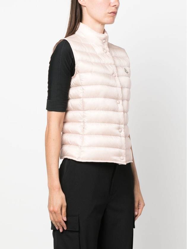 Liane Logo Patch Down Vest Light Pink - MONCLER - BALAAN 4