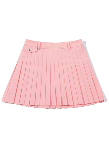 Teeing twill pleated skirt PINK WOMAN - MALBON GOLF - BALAAN 1