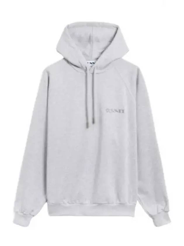 Embroidered Logo Hoodie Grey - SUNNEI - BALAAN 1