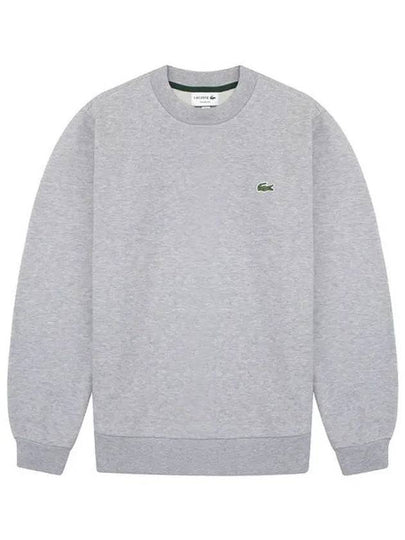 Logo Patch Crewneck Sweatshirt Grey - LACOSTE - BALAAN 2