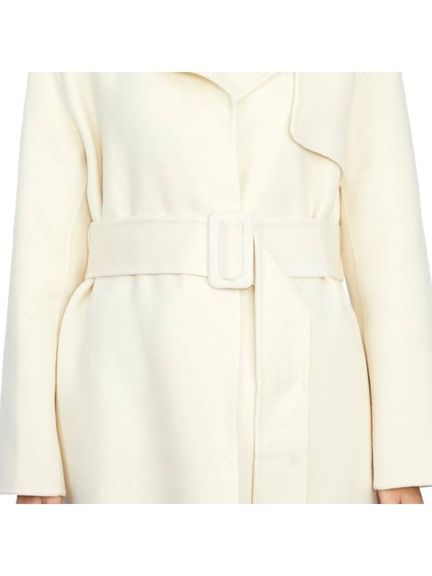 Wrap Wool Cashmere Belt Trench Coat Ivory - THEORY - BALAAN 11