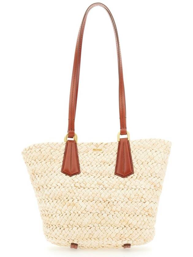 Panierm Straw Tote Bag Red Beige - MAX MARA - BALAAN 2