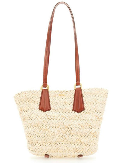 Panierm Straw Tote Bag Red Beige - MAX MARA - BALAAN 2