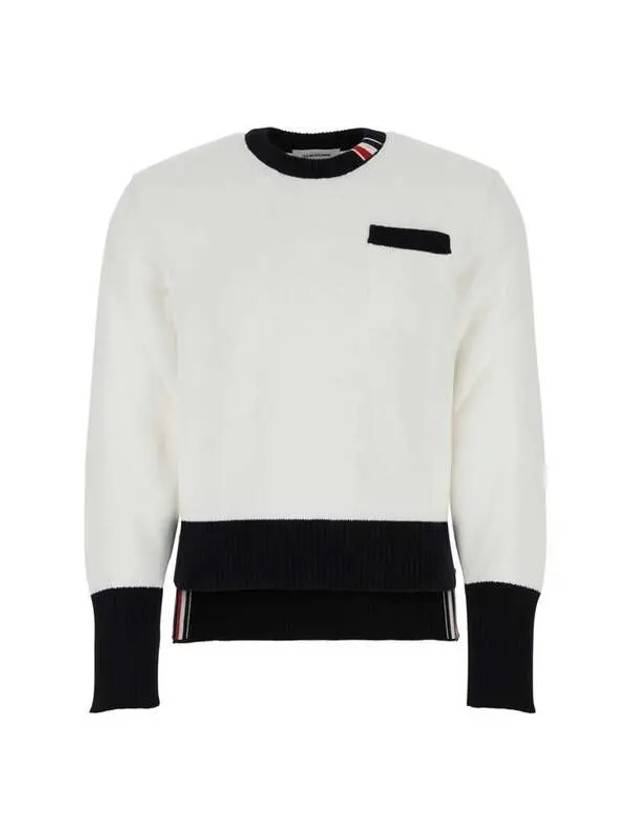 RWB Striped Cotton Knit Top White - THOM BROWNE - BALAAN 2