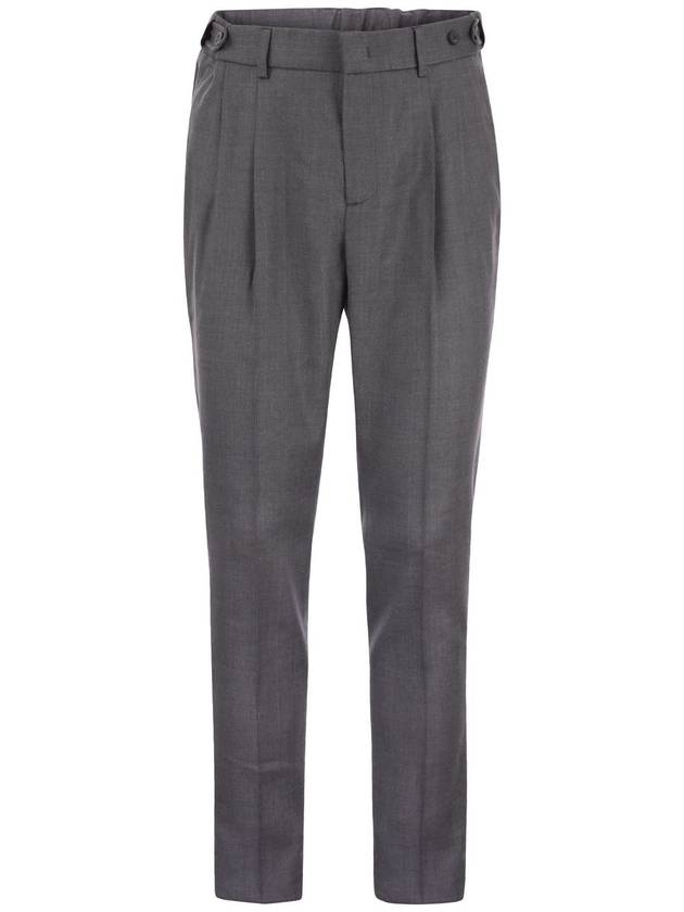 Virgin wool and linen blend trousers - PESERICO - BALAAN 1