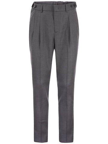 Virgin wool and linen blend trousers - PESERICO - BALAAN 1