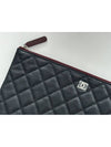 Classic Clutch Pouch Caviar Black New Medium Silver A82545 - CHANEL - BALAAN 1