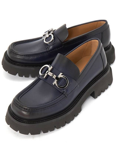 Gancini Chunky Sole Loafers Blue - SALVATORE FERRAGAMO - BALAAN 2