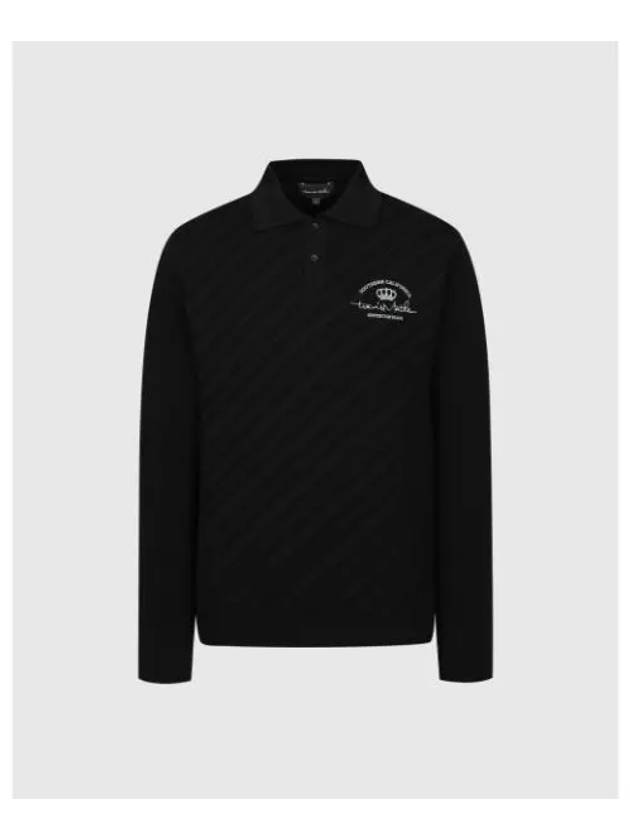 TRAVISMATHEW Men s Jacquard Polo Sweater Black - TRAVIS SCOTT - BALAAN 1