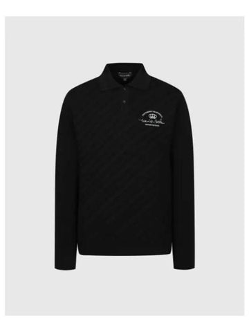 TRAVISMATHEW Men s Jacquard Polo Sweater Black - TRAVIS SCOTT - BALAAN 1