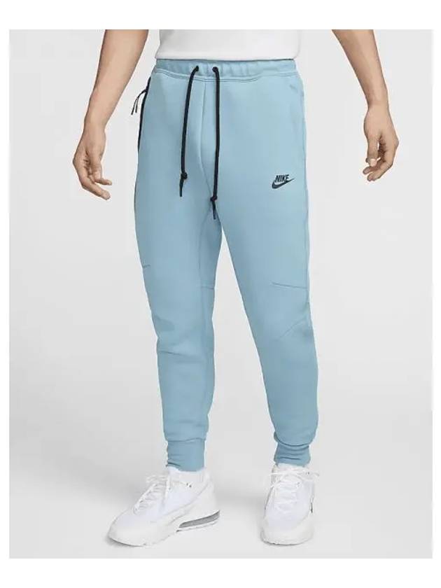 Sportswear Tech Fleece Men s Slim Fit Jogger Denim Turquoise Black FB8003 464 700610 - NIKE - BALAAN 1