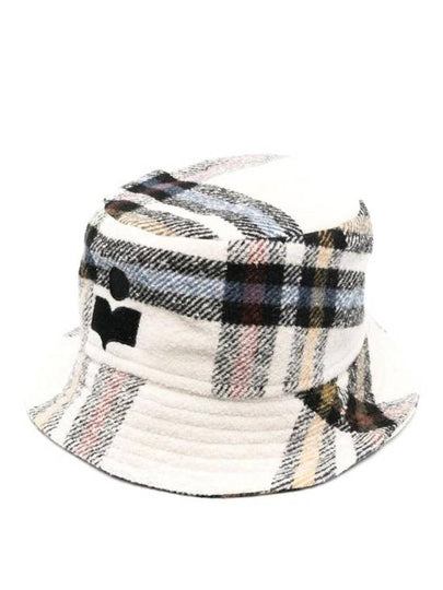 Check Wool Bucket Hat Ivory - ISABEL MARANT - BALAAN 2